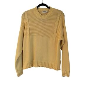 Holebrook Sweden 100% Organic Cotton Cable Knit Sweater size M